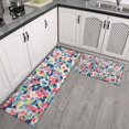 thumbnail image 2 of Pioneer Flower Floral Print Pattern Kitchen Rugs Sets Of 2,Anti Fatigue Kitchen Mat Rugs Non Slip Washable,Decorative Kitchen Floor Mats for Kitchen,Sink,Laundry,17"x30"+17"x47", 2 of 7