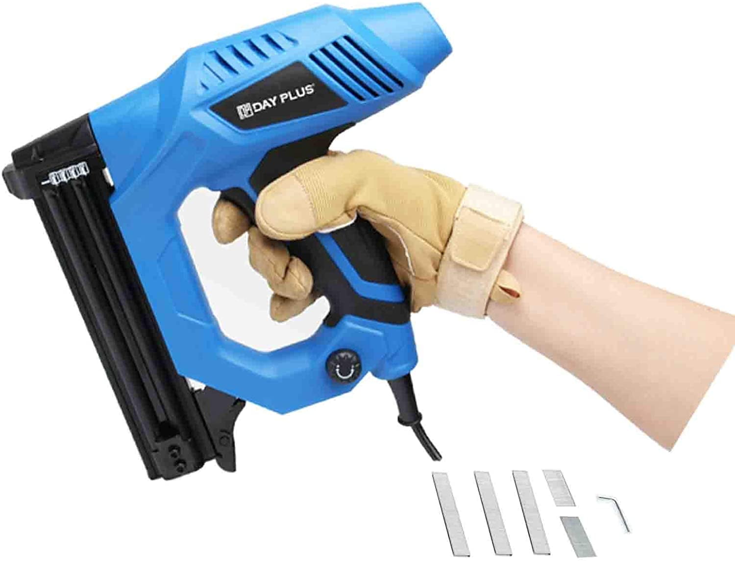 Dayplus Electric Stapler Nailer Tacker 120V Straight Nail Gun 1525mm