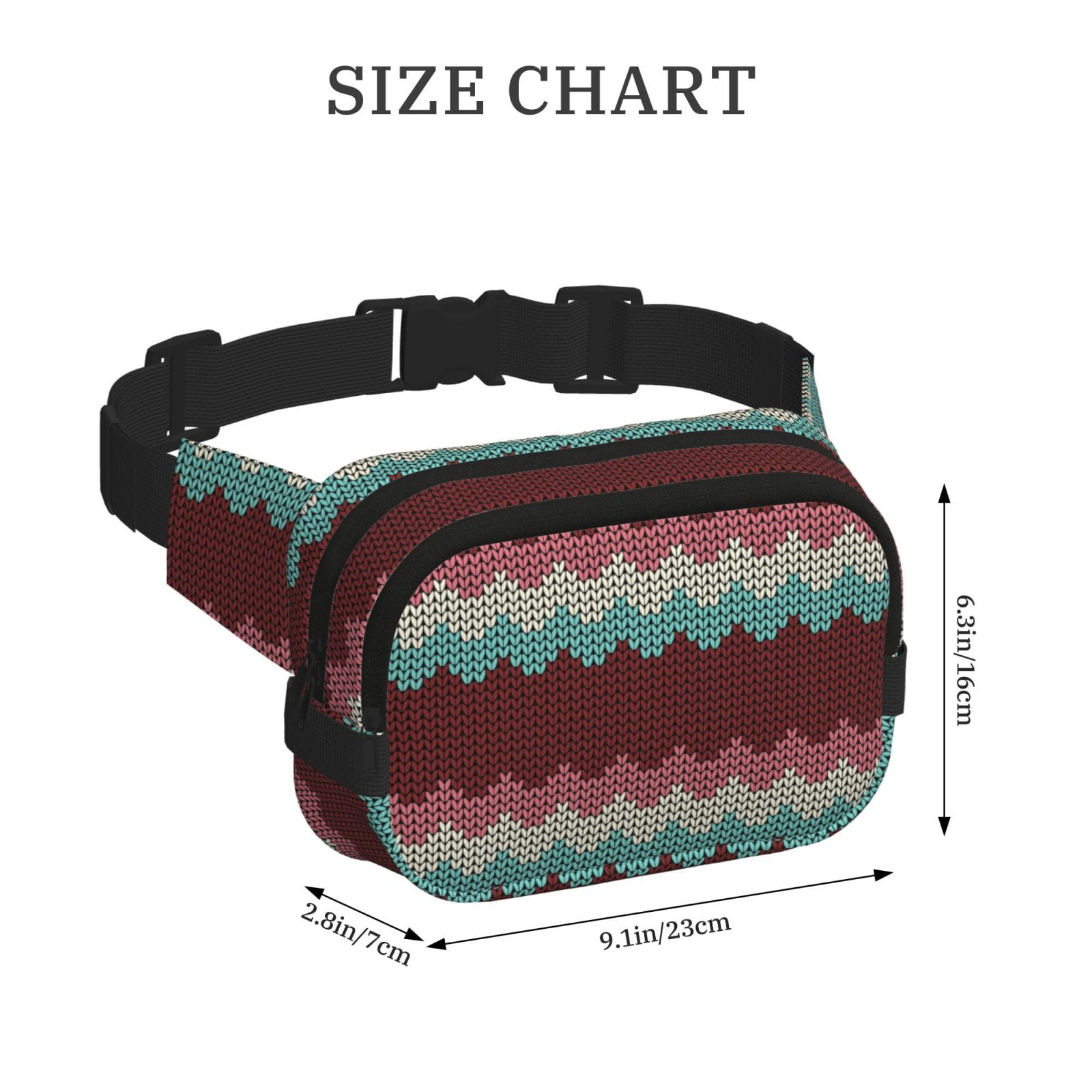 Picia fall leaf Element Print Square Double-Layer Waist Bag Mini Adjustable Waist Belt Bag Exercise Running Travel Hiking