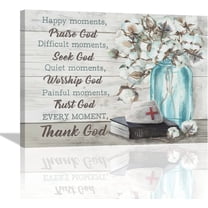 Every Moment Thank God Canvas Wall Art Nurse Cap Painting for Wall Medical Staff Team Prints Vintage Nurse Gift Nursing Artwork Inspirational Quotes Poster Framed Wall Decor for Office Decorations