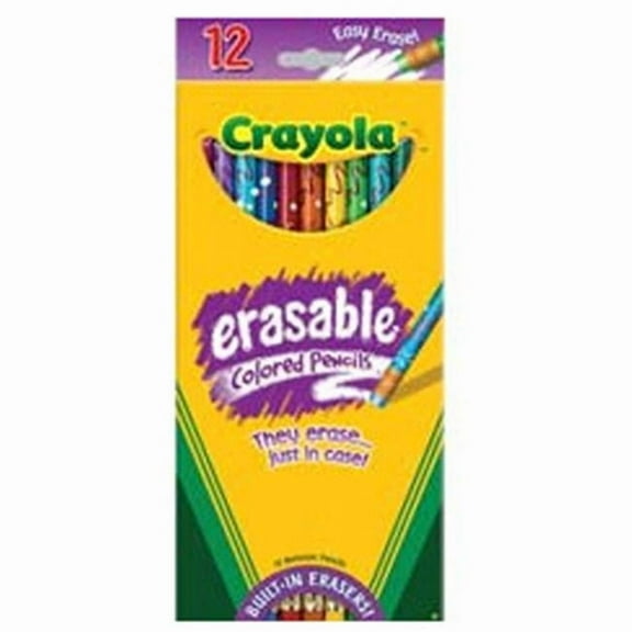 Crayola Llc Formerly Binney & Smith 12 Ct. Erasable Colored Pencils