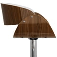 thumbnail image 4 of Simpli Home Amery Mid Century Modern Adjustable Swivel Bar Stool in White Vegan Faux Leather, 4 of 11