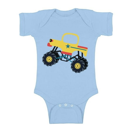 

Baby Boy Outfits - Baby 6 - 12 - 18 24 Months - Monster Truck Romper