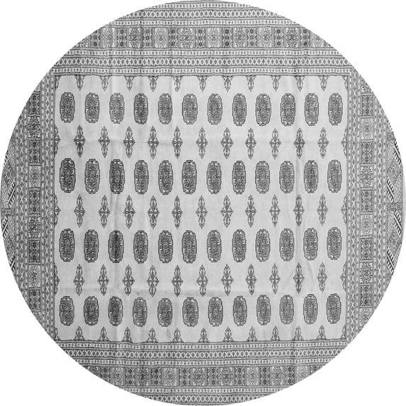 Ahgly Company Indoor Round Southwestern Gray Country Area Rugs, 5' Round