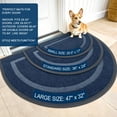 thumbnail image 2 of Buganda Half Round Door Mat, Heavy Duty Rubber Entrance Mat, Low Profile Dirt Trapper Doormat Outside, 47" x 32", Navy Blue, 2 of 7