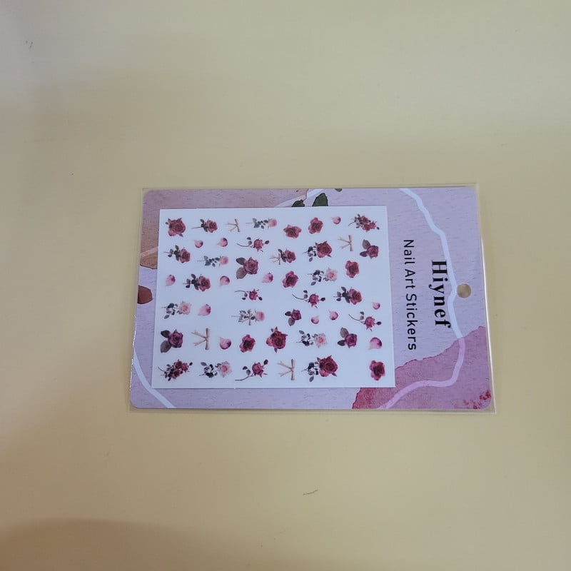 Hiynef Nail art stickers – Self-Adhesive Nail Decals for Women and Girls, Cute and Stylish Nail Decorations for DIY Manicure and Pedicure