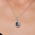 thumbnail image 3 of Gem Stone King 4.41 Ct Oval Green Mystic Quartz 925 Sterling Silver Pendant, 3 of 6
