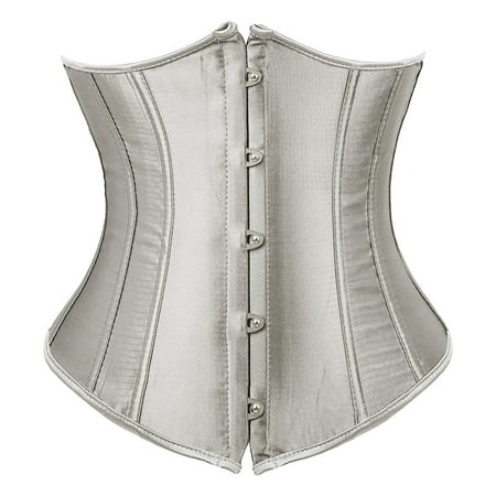 Ploknplq Corset Shapewear corset Tops for Women bustier Bodysuit for Women vintage Corset Lace-up Fishbone outfit Plus Corsets Underwear Boned Size Shapeware colombian Fajas for Women Gray 2xl Red S