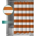 thumbnail image 3 of Orange and White Stripe Shower Curtain for Bathroom, Waterprrof Polyester Fabric Shower Curtains Autumn Pumpkin Color Decorative Curtains for Bathroom Curtain Sets with Hooks Extra Long 72" x 84", 3 of 6