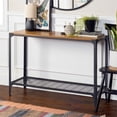 thumbnail image 2 of Walker Edison Declan Urban Industrial Angle Iron and Wood Entry Table, 44 Inch, Dark Walnut, 2 of 2