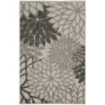 thumbnail image 2 of Nourison Aloha Indoor/Outdoor Silver Grey 3' x 5' Area Rug, (3x5), 2 of 9