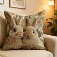 thumbnail image 2 of YingYouFu Easter Throw Pillow Covers Lmitation Embroidery Printing Around The Rabbit Printed Decorative Pillow Case Cushion Cover Home Decoration, 2 of 6