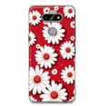 thumbnail image 1 of MUNDAZE LG Aristo 5/Phoenix 5/Risio 4 Mignonnes Marguerites Blanches Rouges Pois Étui de Téléphone Double Couche, 1 of 6