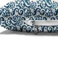 thumbnail image 4 of Abstract Pet Bed, Ornamental Floral Pattern Antique Damask Flowers Curvy Repeating Tile Design, Chew Resistant Pad for Dogs and Cats Cushion with Removable Cover, 24" x 39", Blue White, by Ambesonne, 4 of 4