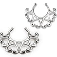 thumbnail image 1 of Paire de Clips de Tétons Design Cœur Plaqué Rhodium, 1 of 2
