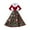 Green, variant on Women's Casual Dress Long Sleeve V Neck Patchwork Fleece Christmas Print Dress, Holiday Party Swing Maxi Dress, Retro Floral Print Dress for Women,S