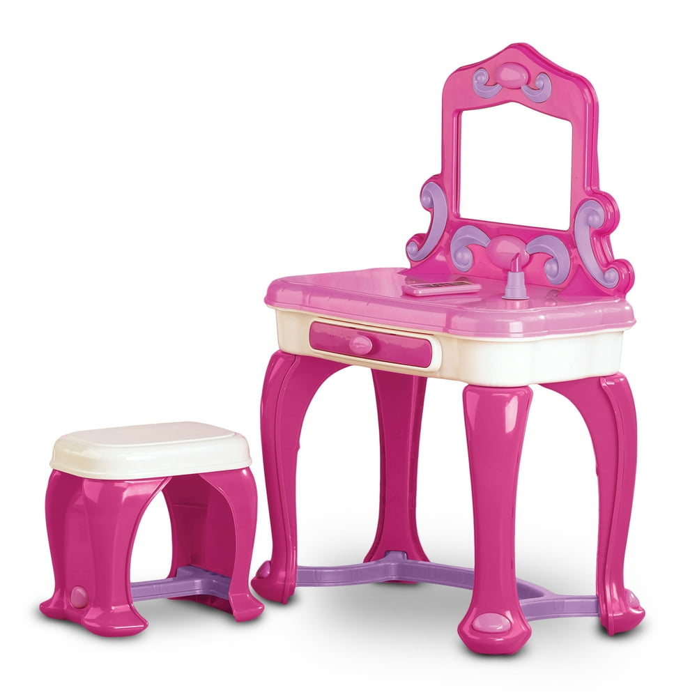American Plastic Toys Kids Very Own Pink Deluxe Vanity Playset with