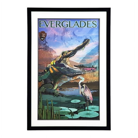 

Yosemite Home Decor Everglades Glass 3D Collage Wall Art in Multi-Color