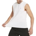 thumbnail image 2 of Muscle Sleeveless Workout Shirts Tank Tops for Men | Athletic Gym Bodybuilding Training Compression Tops - 100% Cotton (XLarge, White), 2 of 4