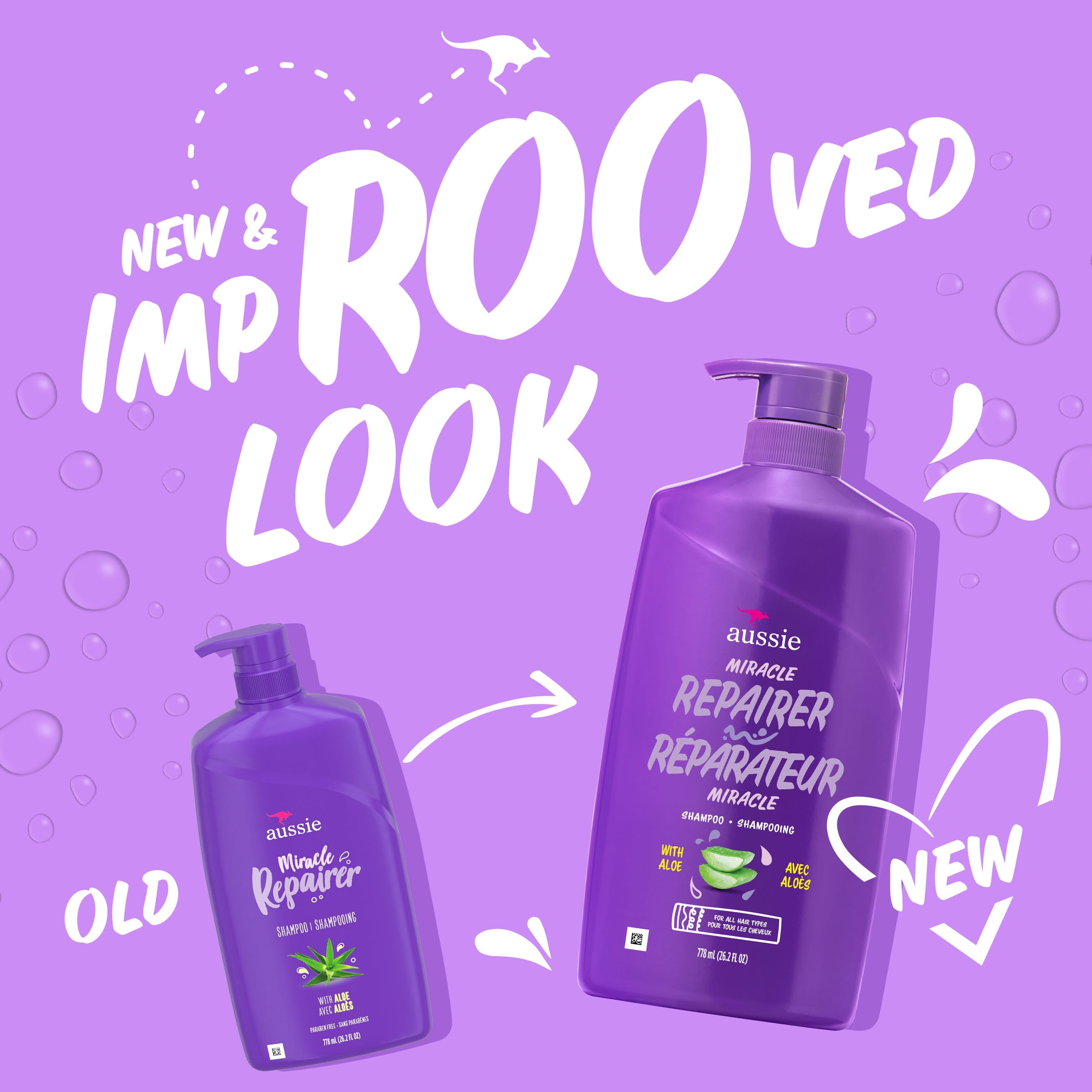 (4 pack) Aussie Miracle Repairer Shampoo with Aloe for All Hair Types, 26.2 fl oz