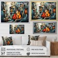 thumbnail image 4 of Designart "Musical Forms in Cubism V" Cubism Floater Framed Wall Art Living Room, 4 of 7