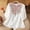 White, variant on SEMPAI Cotton Linen 3/4 Length Sleeve Women Tops Button V Neck Floral Embroidered Summer Casual Blouses Loose Tunic Shirts