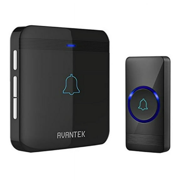 Wireless Doorbell AVANTEK D-3G Waterproof Door Chime Kit Operating at Over 1300 Feet with 52 Melodies 5 Volume Levels LED Flash