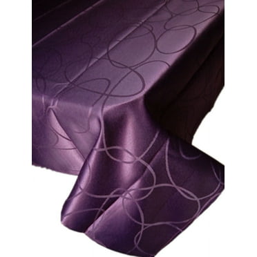 52"x52" Square Polyester Woven Fabric Tablecloth Dark Purple Color