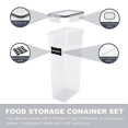 thumbnail image 3 of Airtight Tall Food Storage Container Set, 4Pcs 2.8L Spaghetti Containers for Pantry Organization and, 3 of 7