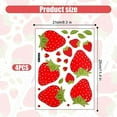 thumbnail image 2 of 4 Sheets / 92pcs Strawberry Wall Decals, Removable Cute Fruit Wall Stickers for Girls Bedroom Dorm Dining Room Kitchen Bathroom Waterproof Decor, 2 of 7