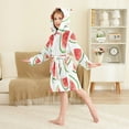 thumbnail image 4 of FORMRS Niños Bathrobe Unisex Hooded Robe Soft Plush Pajamas Sleepwear, Size 2-3T, Red Watermelon, 4 of 7