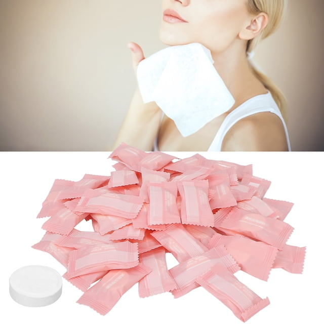 Fyydes Disposable Compressed Towel,Compressed Tissue,50pcs Disposable Compressed Face Towel Compressed Cotton Washcloth For Household Beauty Salon