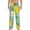 Black, variant on Lemons Chamomile Flowers And Leaves Print Men's Home Trousers, Elastic Drawstring Home Pajamas Clothing Suitable for Adult Men-XX-Large