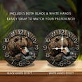 thumbnail image 2 of Wooden Bear Wall Clock Rustic Home Decor 10-Inch Silent Wooden Wall Clock, Battery Operated (AA Batteries Not Included), Artistic Home Decor, 2 of 7