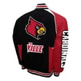 thumbnail image 3 of Men's Franchise Club Black Louisville Cardinals Spirit Cotton Twill Full-Snap Jacket, 3 of 3