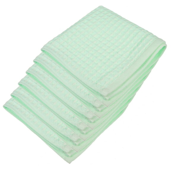 ONAPARTER 6 Pcs Waffle Square Towel Towels Microfiber Spa for Facial Dish Scrubber Weave Bath Wash Clothes Bathroom Child （Blue）