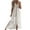White, variant on Lolmot Womens Bohemian Dress Casual Spaghetti Strap Smocked Tiered Flowy Long Beach Sun Dresses Summer Sleeveless Solid Maxi Dress on Clearance