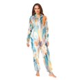 thumbnail image 6 of 1 Piece Adult Onesie Pajamas Cozy & Loose-Fit Sleepsuit Loungewear with Pockets Oversized Flowers Pattern XX-Large, 6 of 7