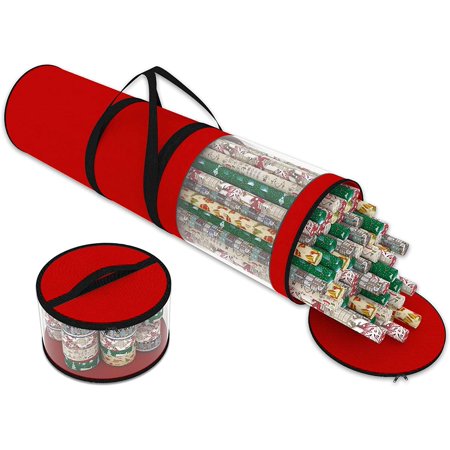 Gift Wrapping Paper Storage Store Up to 24 Rolls with Transparent ...