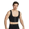 thumbnail image 5 of Elainilye Fashion Men's Plastic Chest Vest Corset Chest Flat Chest Bandage Tight Body Shaper Underwear,Black, 5 of 7