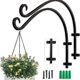 thumbnail image 3 of 2PCS Heavy Duty Hanging Plant Bracket, 16Inch Outdoor Wall Curved Hanging Bracket for Hanging Flower, 3 of 5