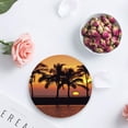 thumbnail image 4 of FMSHPON Hawaiian Beach Coconut Tree Sunset Set of 6 Round Coaster for Drinks, Absorbent Ceramic Stone Coasters Cup Mat with Cork Base for Home Kitchen Room Coffee Table Bar Decor, 4 of 6