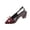 Wine, variant on Women Slingback Pumps Pointed Toe Bowtie Block Heel Summer Dress Shoes Fashion Office Ladies High Heels Elegant Evening Party Pumps