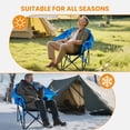 thumbnail image 5 of ABORON Heated Camping Chairs for Adults, Oversized Padded Folding Chair with Adjustable Heating, Portable Heated Lawn Chair for Outdoors Blue, 5 of 6