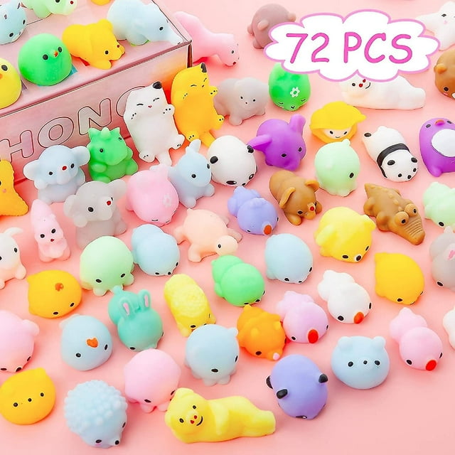 72 piezas Kawaii Squishies, Mochi Squishy Juguetes para niños Favores de fiesta, Mini juguetes para aliviar el estrés kaili Sencillez