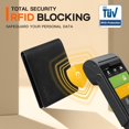 thumbnail image 3 of Cartera RUNBOX para hombre, delgada, de piel, plegable, con bloqueo RFID, 3 of 6