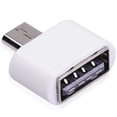 thumbnail image 1 of Adaptador de cable micro USB Convertidor USB 2.0 a USB OTG para mouse (Blanco 1pc) WDOplteas Para estrenar, 1 of 9