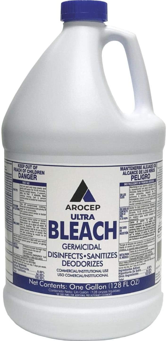 Arocep Germicidal Ultra Bleach, Gallon, Case of 6 (AR110001)