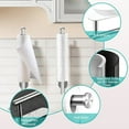 thumbnail image 4 of PHANCIR Paper Towel Holders with 2 Pack Adhesive Hooks, Wall Mount Kitchen Paper Holder Under Cabinet, Silver, 4 of 11