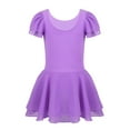 thumbnail image 2 of renvena Kids Girls Ballet Tutu Dress Leotard Short Sleeves Ruffled Tutu Dress Dancewear Gymnastics Dance, 2 of 7